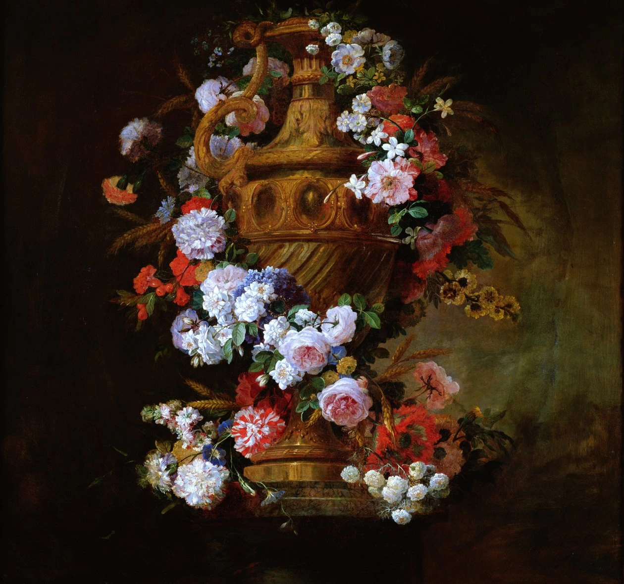 Vaso circondato da una ghirlanda di fiori - Musee des Beaux, Arts, Nimes